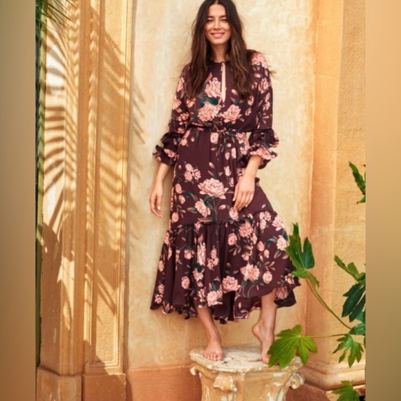 H&M Dresses & Skirts - NWT Johanna Ortiz x H&M Pink Floral Long Sleeve Dress